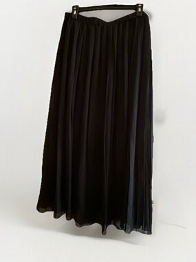 Joie Black Pleated Maxi Skirt - XL
